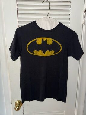 Batman Black Tee with Light Gray Logo